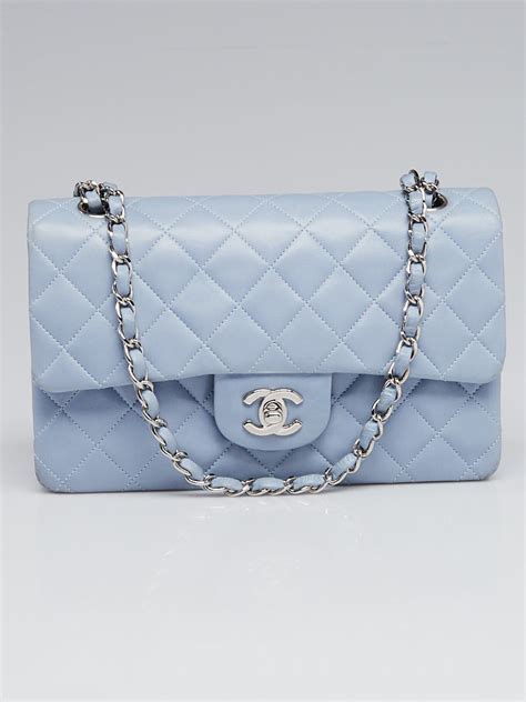 chanel padded blue bag